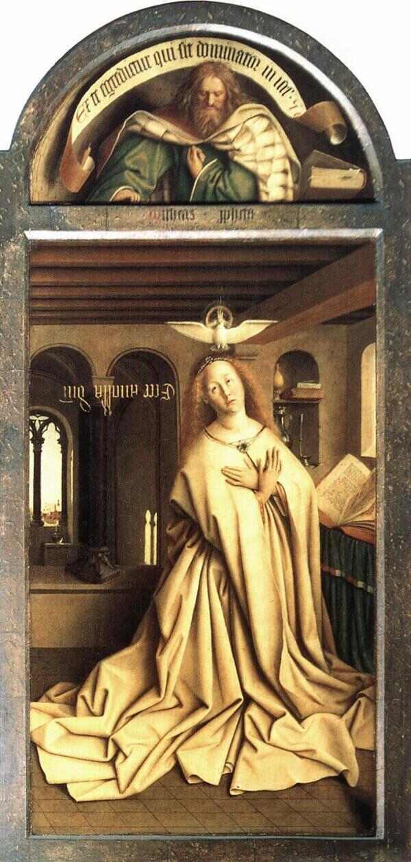 The Ghent Altarpiece- Prophet Micheas; Mary of the Annunciation 1432 