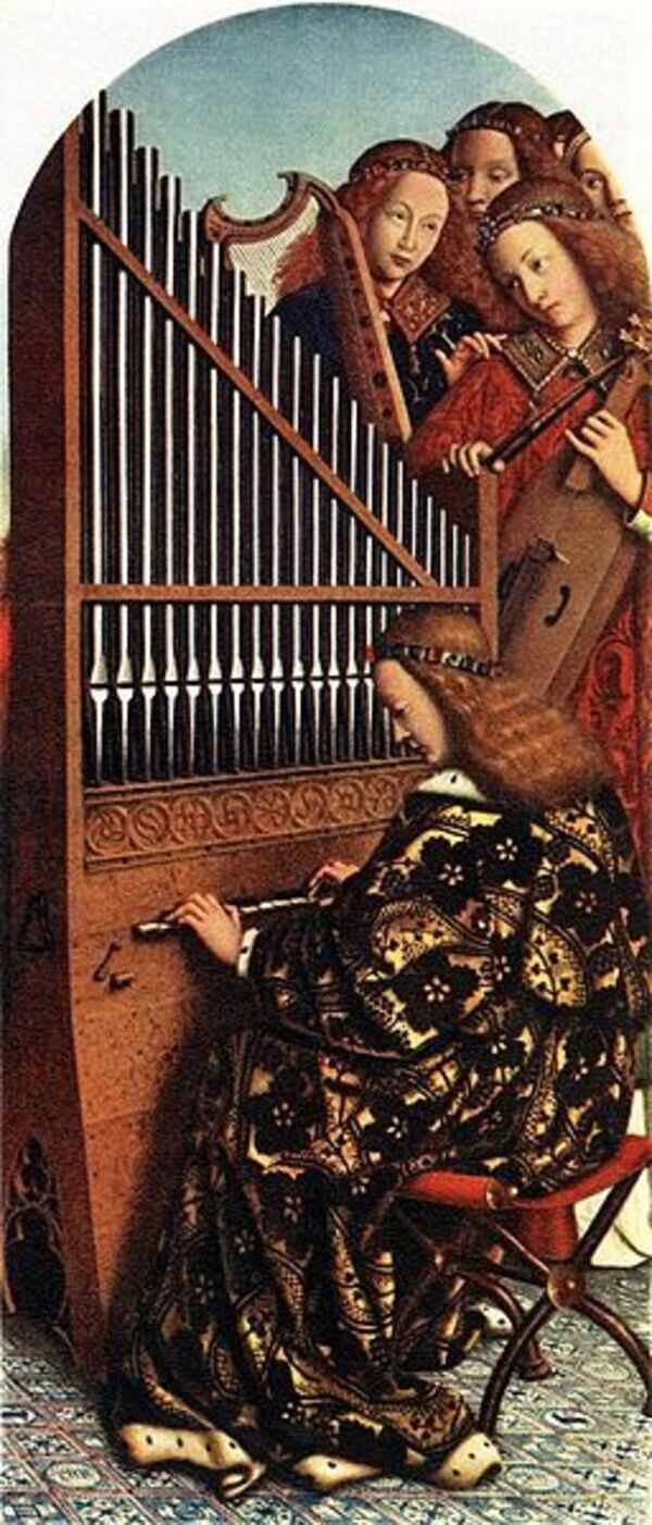 The Ghent Altarpiece, Angels Playing Music 