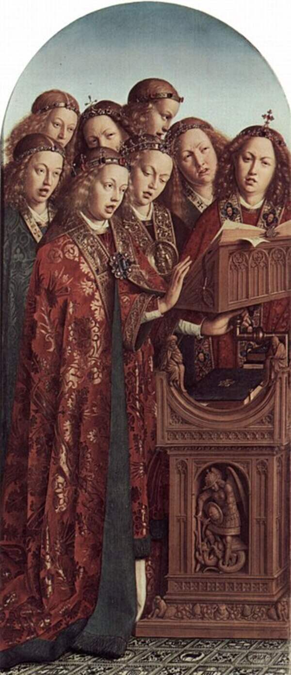 The Ghent Altarpiece, Singing Angels 