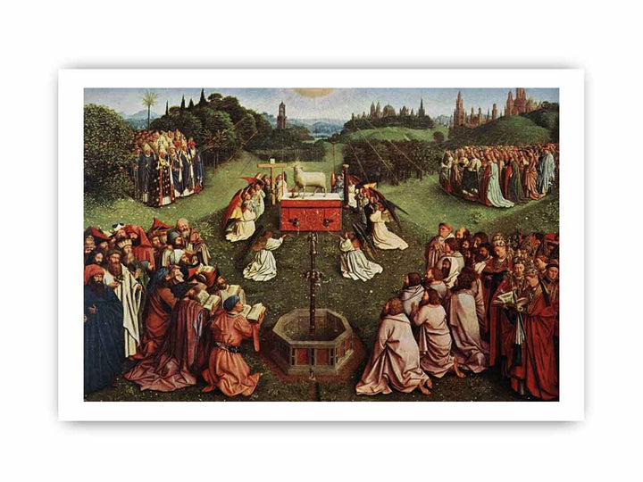 The Ghent Altarpiece- Adoration of the Lamb 1425-29