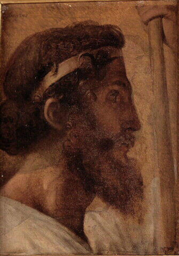 Pisistratus head and left hand of Alcibiades 