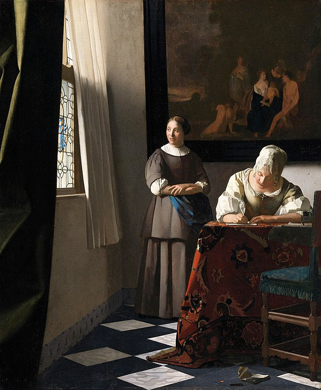 Lady Writing a Letter with Her Maid c. 1670 