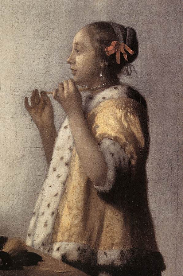 Woman with a Pearl Necklace (detail) 1662-64 