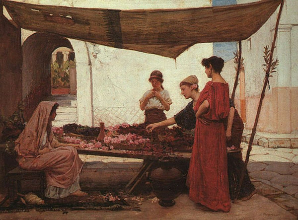 A Flower Stall 1880 Painting by John William Waterhouse