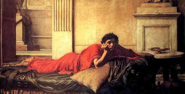 The Remorse of the Emperor Nero after the Murder of his Mother 1878 Painting by John William Waterhouse
