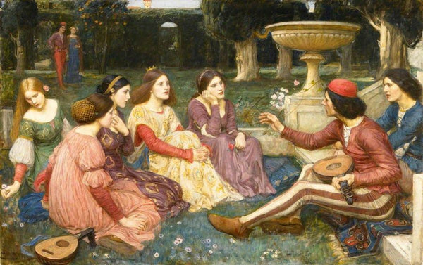 A Tale from the Decameron 1916 Painting by John William Waterhouse