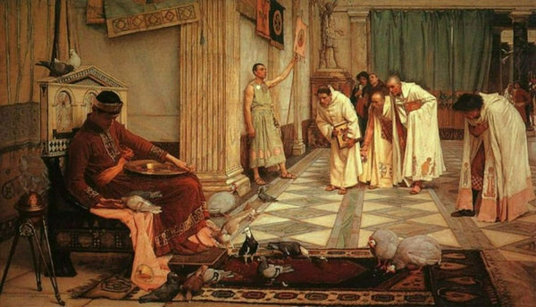 The Favourites of the Emperor Honorius 1883 Painting by John William Waterhouse