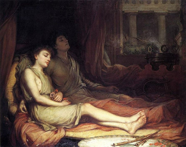 Sleep and his Half-brother Death 1874 Painting by John William Waterhouse