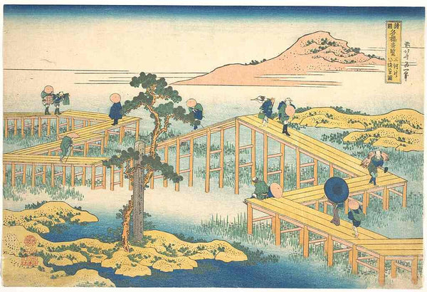 Ancient View of Yatsuhashi in Mikawa Province (Mikawa no Yatsuhashi no kozu) 