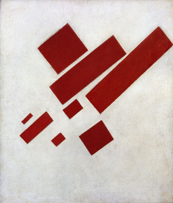 Suprematism With Eight Red Rectangles