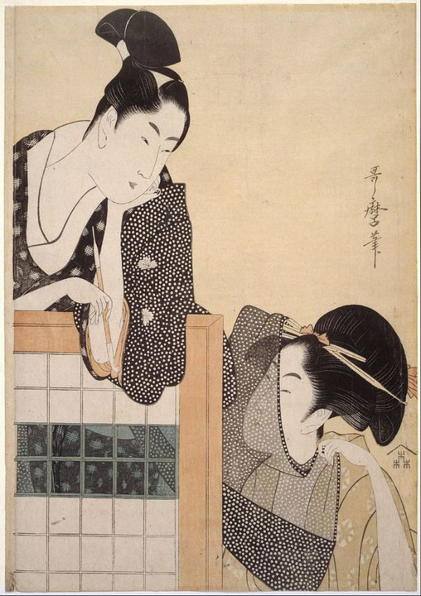 Couple with a Standing Screen, Edo Period, c.1797 