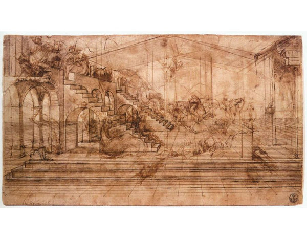 Perspectival study of the Adoration of the Magi c. 1481 
