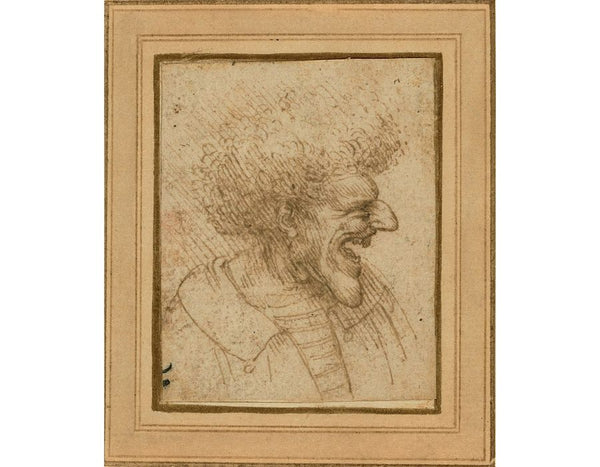 Caricature of a Man with Bushy Hair 