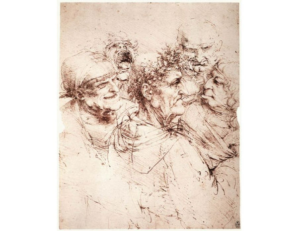Study Of Five Grotesque Heads 