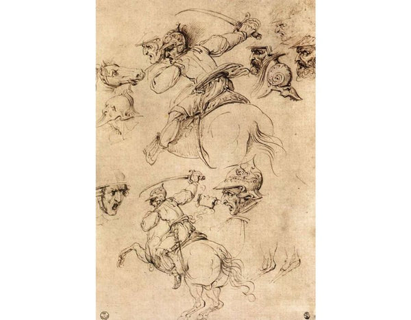 Study of battles on horseback 1503-04 