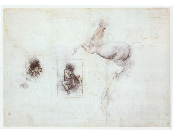 Studies of Leda and a horse 