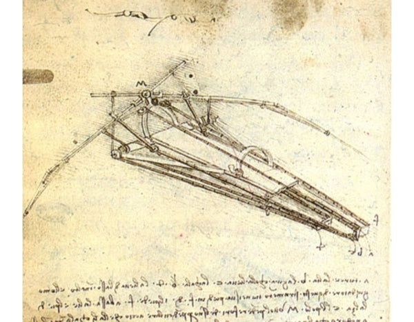 One of Leonardo da Vinci's designs for an Ornithopter
