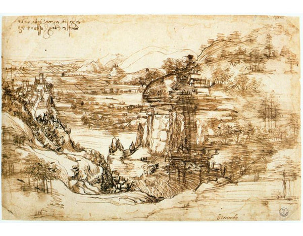 Landscape drawing for Santa Maria della Neve on 5th August 1473 