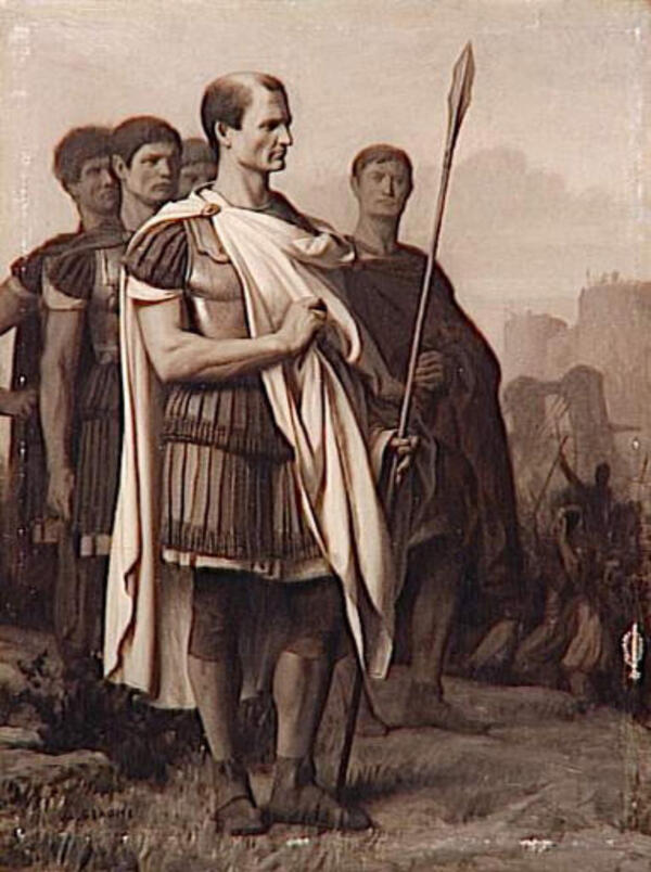 Julius Caesar And Staff Painting by Jean-Leon