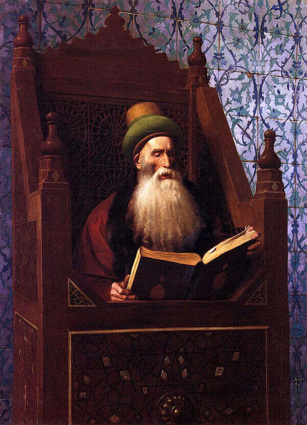 Mufti Reading in His Prayer Stool Painting by Jean-Leon