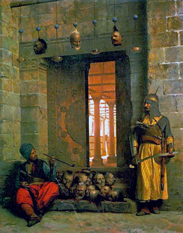 The Door of the El-Hassanein Mosque in Cairo Painting by Jean-Leon