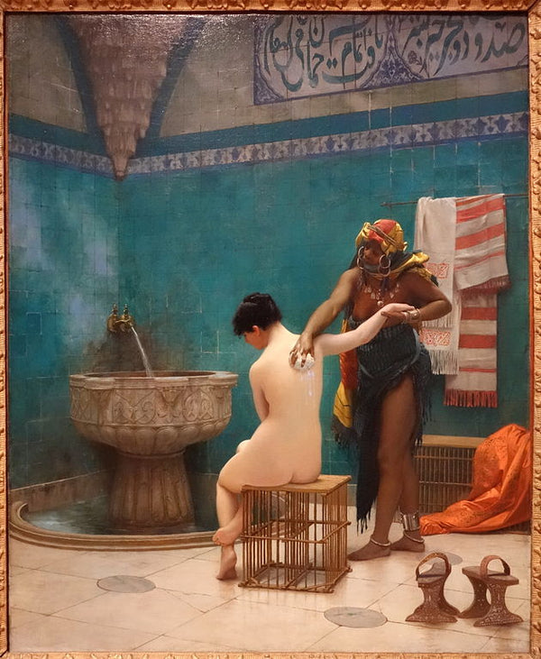 Moorish Bath Painting by Jean-Leon