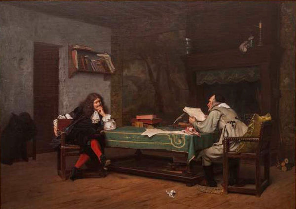 A Collaboration - Corneille and Molière Painting by Jean-Leon
