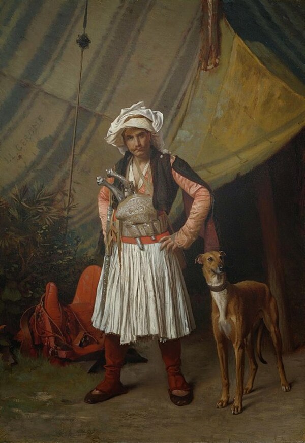 A Bashi-Bazouk And His Dog Painting by Jean-Leon