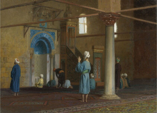 Prayer in the Mosque 2 Painting by Jean-Leon
