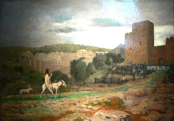Entry of the Christ in Jerusalem Painting by Jean-Leon