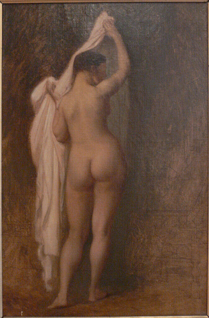 Nude from behind (Study for King Candaule) Painting by Jean-Leon