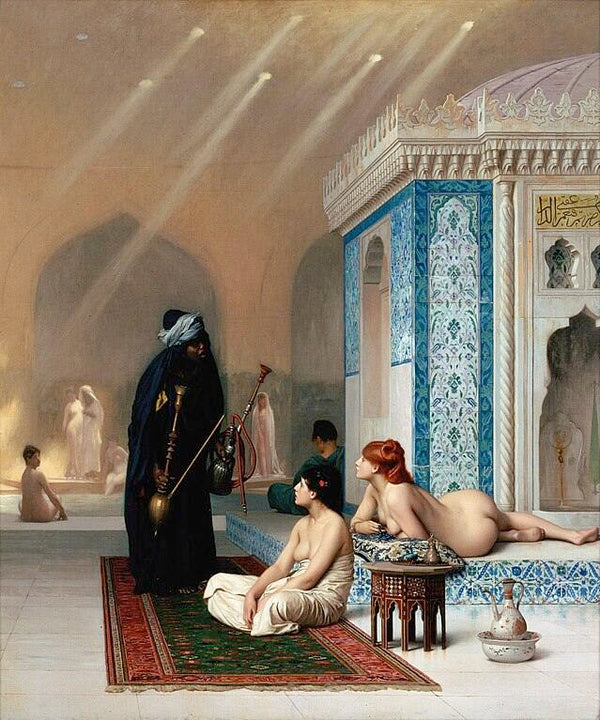 Harem Pool Painting by Jean-Leon