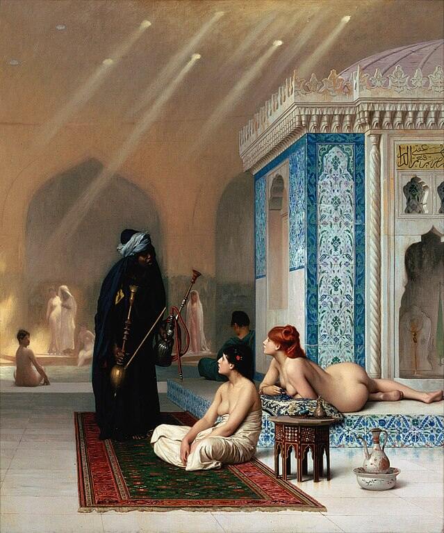 Harem Pool Painting by Jean-Leon