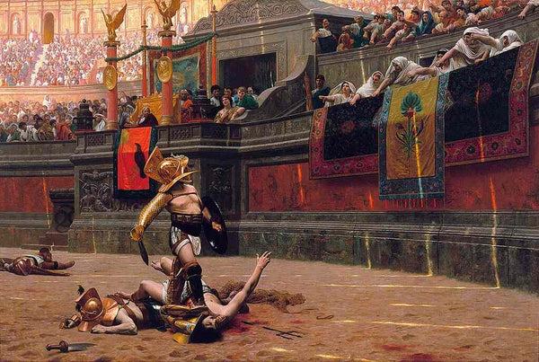 Gladiators Painting by Jean-Leon