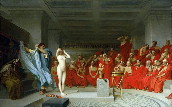 Phryné before the Areopagus Painting by Jean-Leon