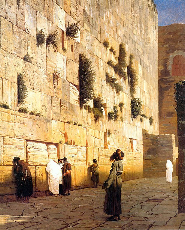 Solomon's Wall Jerusalem (or The Wailing Wall) Painting by Jean-Leon