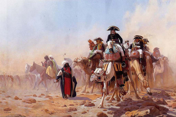 Bonaparte et son armée en Egypte (Napolean and his General Staff in Egypt) Painting by Jean-Leon