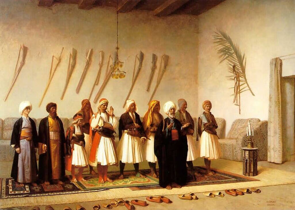Prayer In The House Of An Arnaut Chief Painting by Jean-Leon