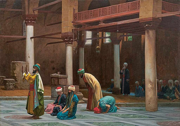 Prayer In The Mosque Painting by Jean-Leon