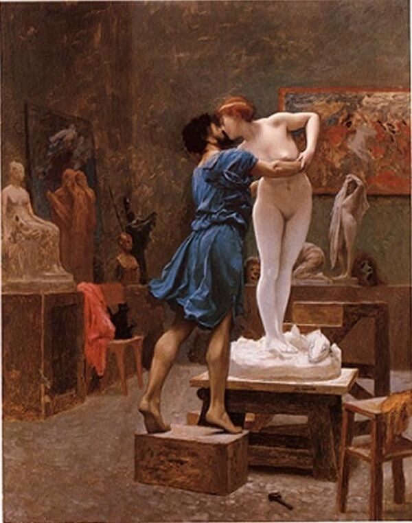 Pygmalion and Galatea (study) Painting  by Jean-Leon