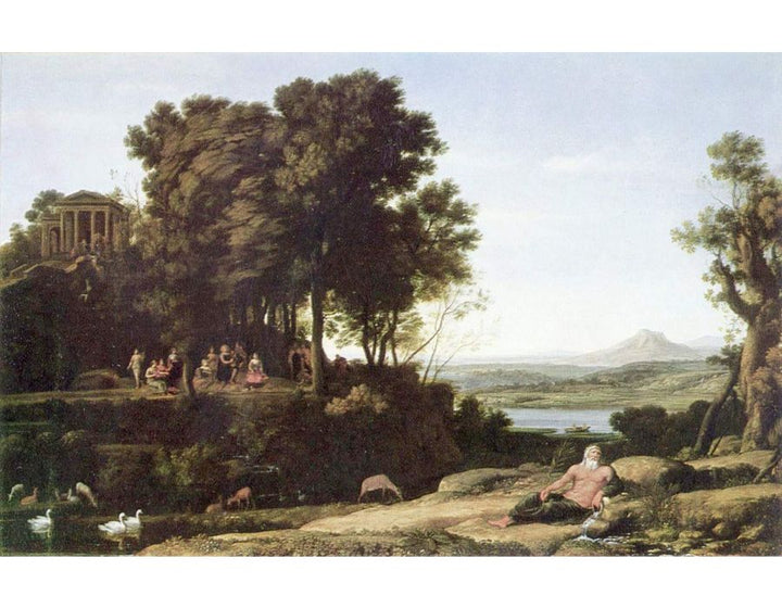 Landscape with Apollo, the Muses and a river god 