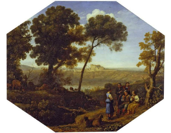Pastoral landscape with a view of Lake Albano and Castel Gondolfo, 1639 