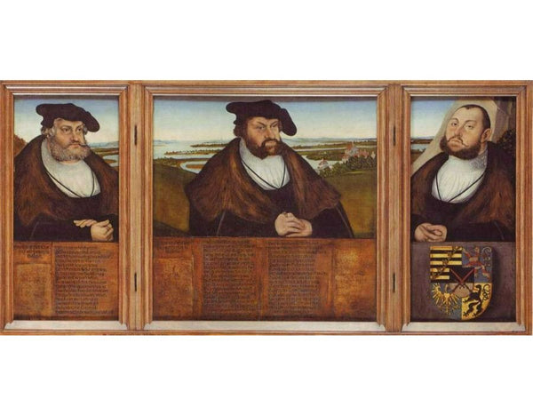 Electors of Saxony Friedrich the Wise 1482-1556 Johann the Steadfast 1468-1532 and Johann Friedrich the Magnanimous 1503-54 