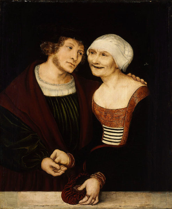 Amorous Old Woman and Young Man 1520-22 