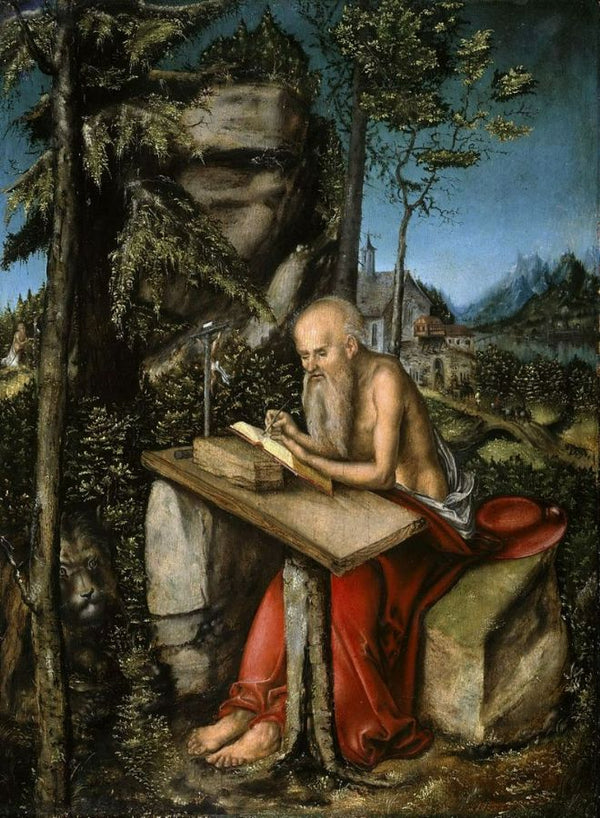 St Jerome Writing in a Landscape 