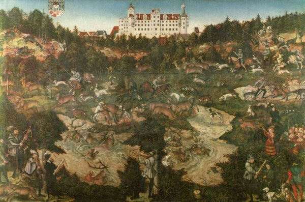 Hunt in Honour of Charles V at the Castle of Torgau (detail) 1544 