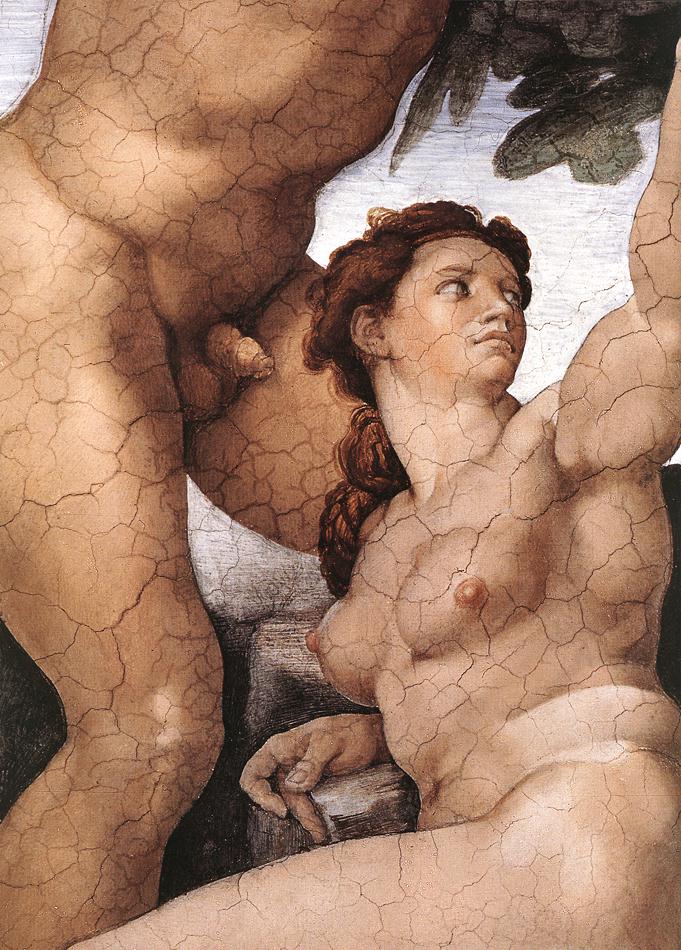 The Fall and Expulsion from Garden of Eden (detail-4) 1509-10 