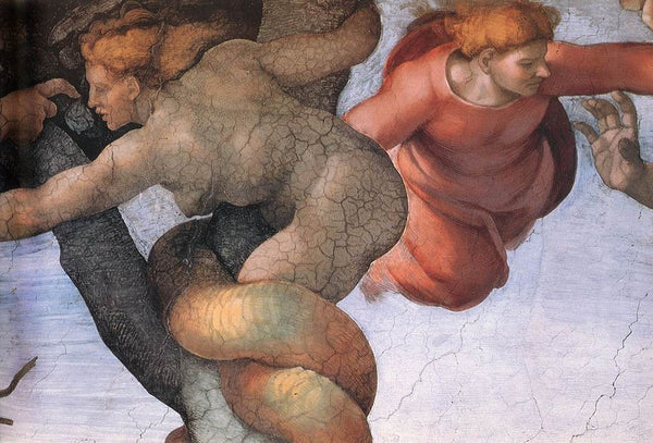 The Fall and Expulsion from Garden of Eden (detail-1) 1509-10 