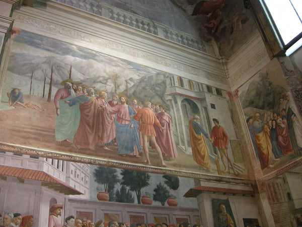 Frescoes in the Cappella Brancacci (left view) 1426-82 