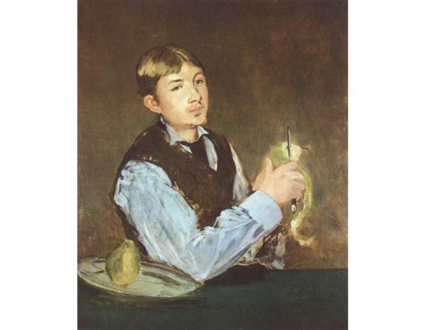 Young Man Peeling a Pear 